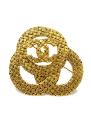 CHANEL Pre-Owned 1990-2000s マドモアゼル ブローチ | ゴールドトーン