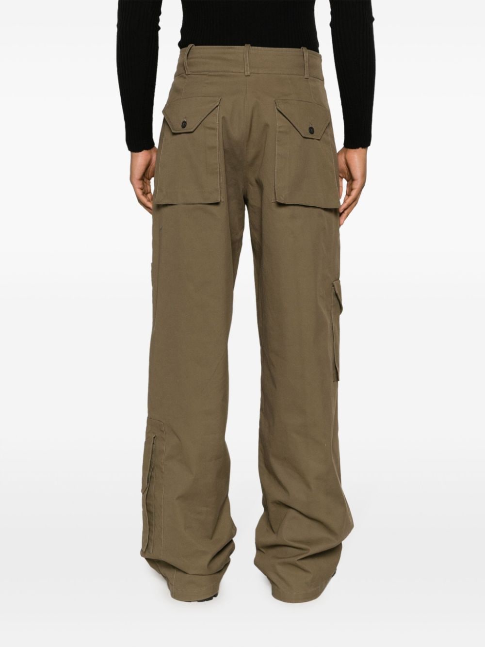 Shop A-cold-wall* Lose-fit Cargo Trousers In Green