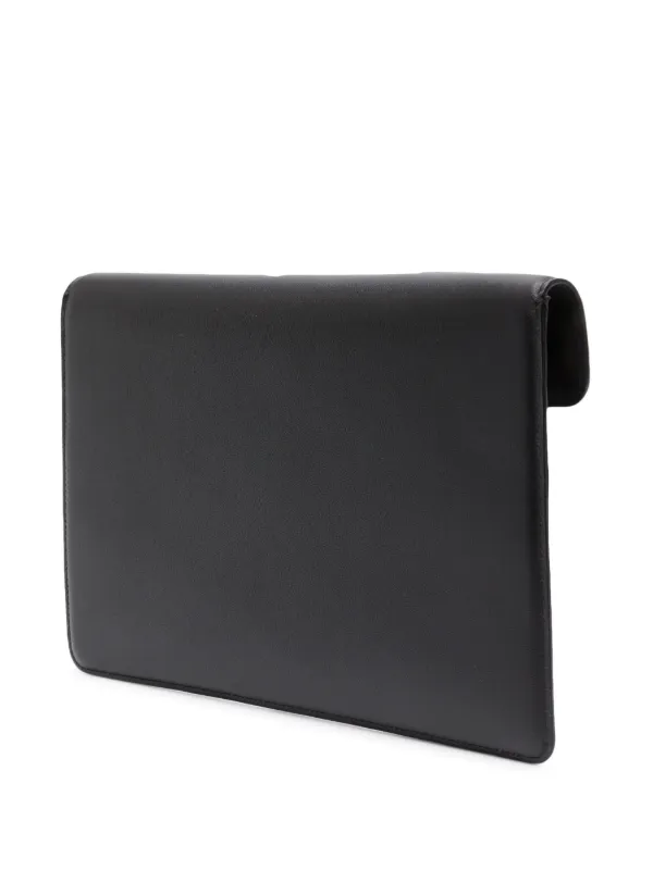Valentino Garavani Locò Leather Clutch Bag | Black | FARFETCH
