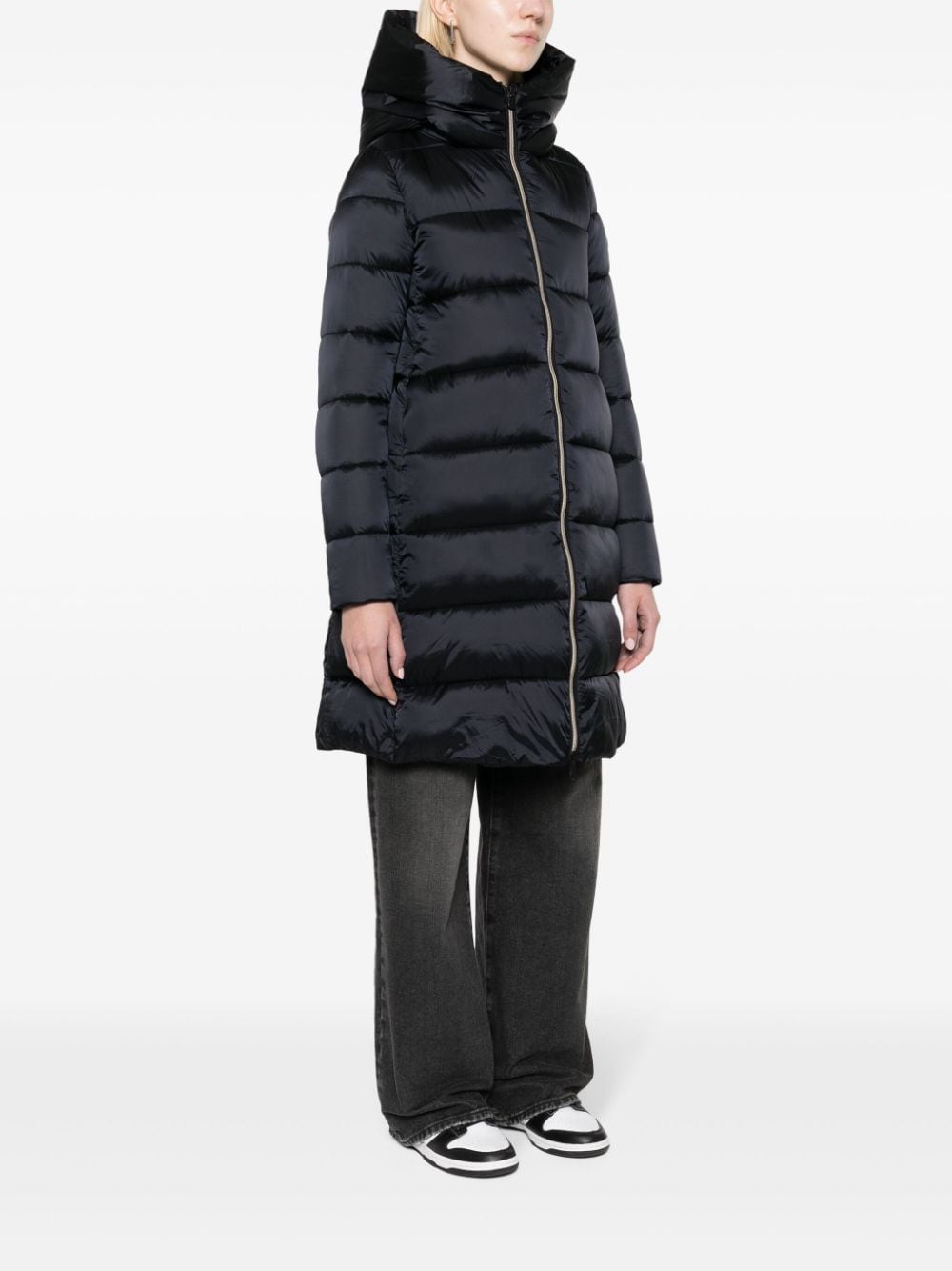 Shop Save The Duck Lysa Hooded Puffer Coat In Black