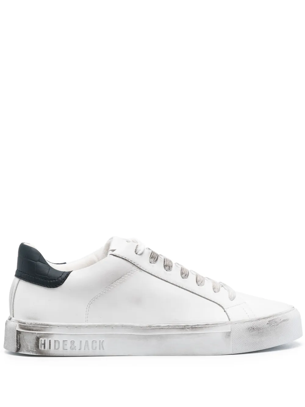 Hide & Jack Essence Sky Distressed Sneakers In White