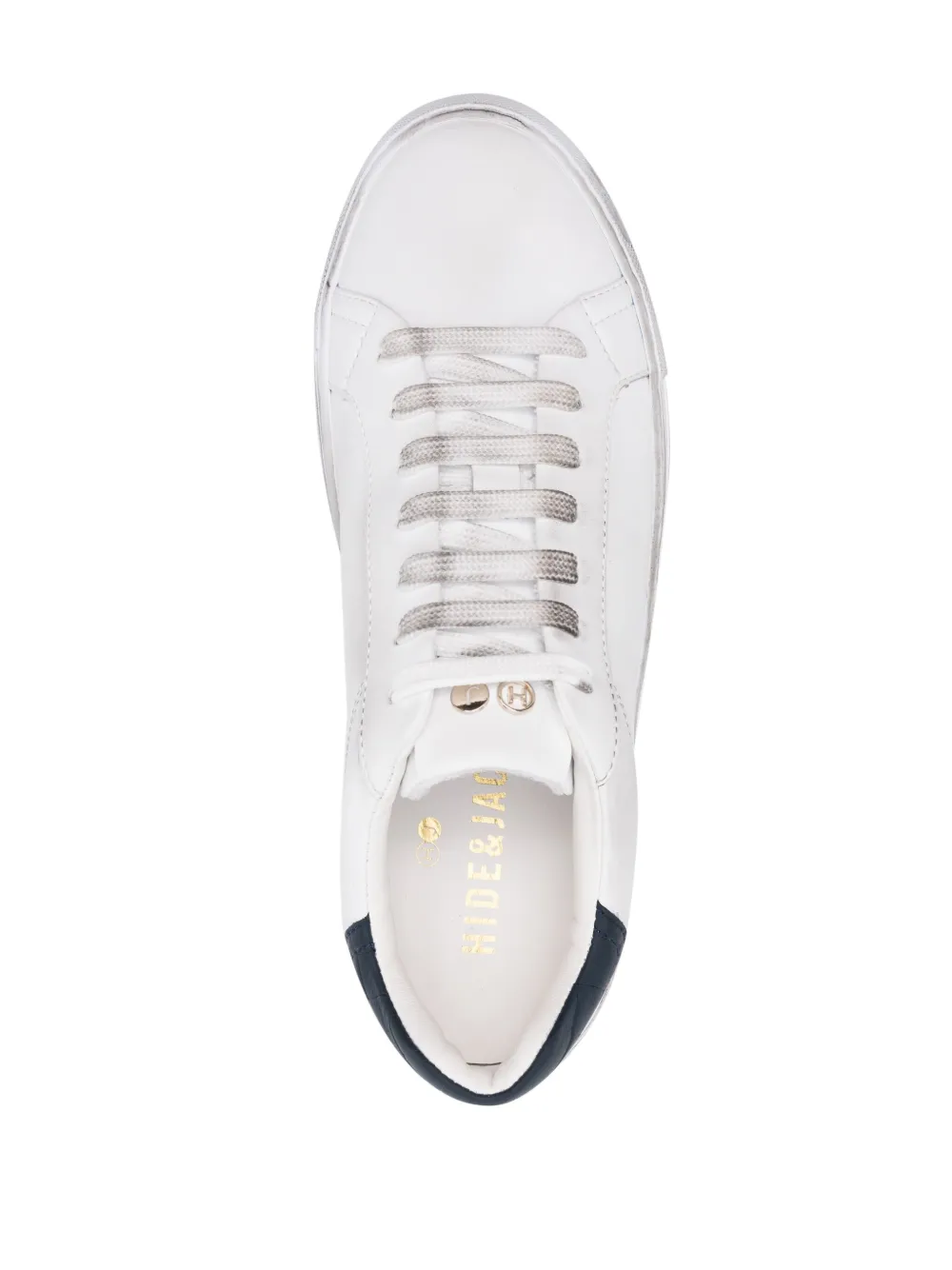 Hide & Jack Essence Sky Distressed Sneakers In White