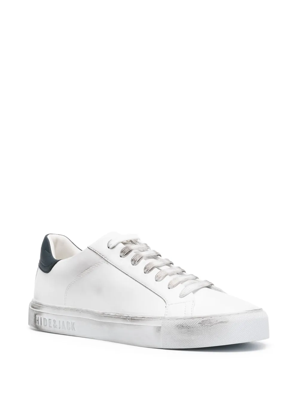 Hide & Jack Essence Sky Distressed Sneakers In White