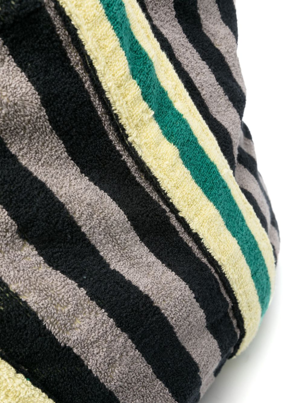 Shop Sunnei Logo-print Striped Cotton Tote Bag In Grey