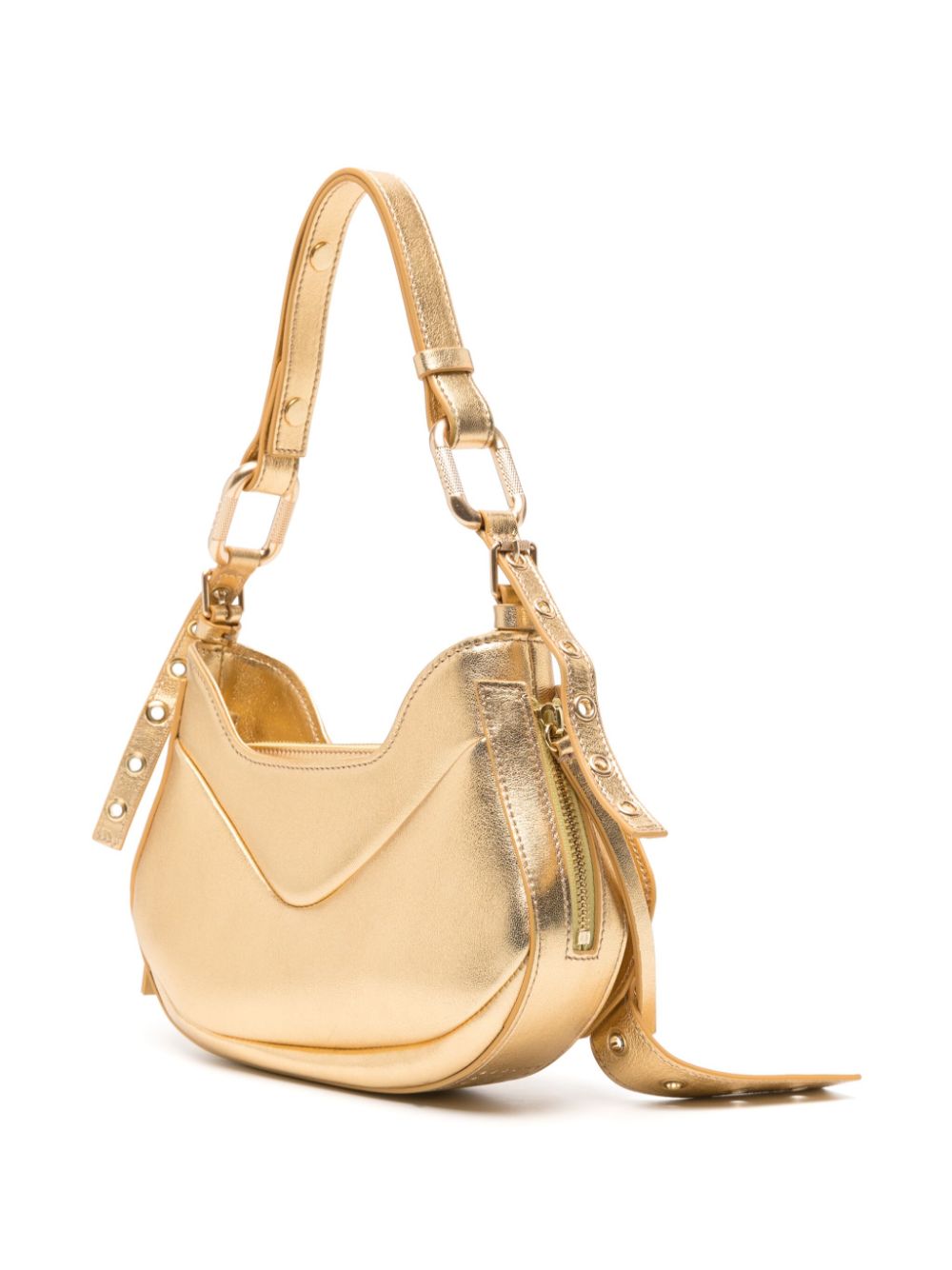 Shop Biasia Y2k Metallic Shoulder Bag In Gold