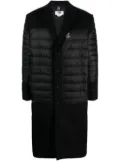 Junya Watanabe MAN logo-print single-breasted padded coat - Black