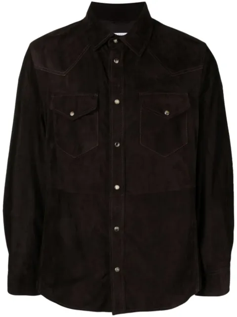 Brunello Cucinelli Western-style suede shirt