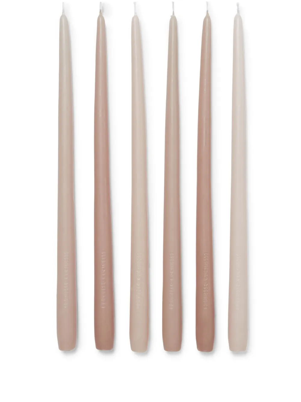 Brunello Cucinelli set de seis velas con logo en relieve | neutro | Image 1