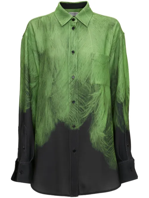 Chemise en soie à motif abstrait - Victoria Beckham - Modalova