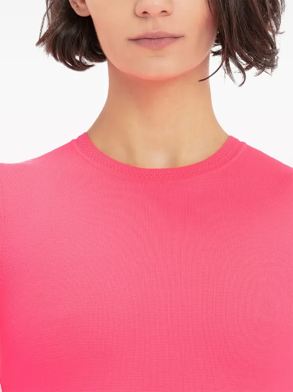 Victoria Beckham VB Body Knitted Minidress Pink FARFETCH OM