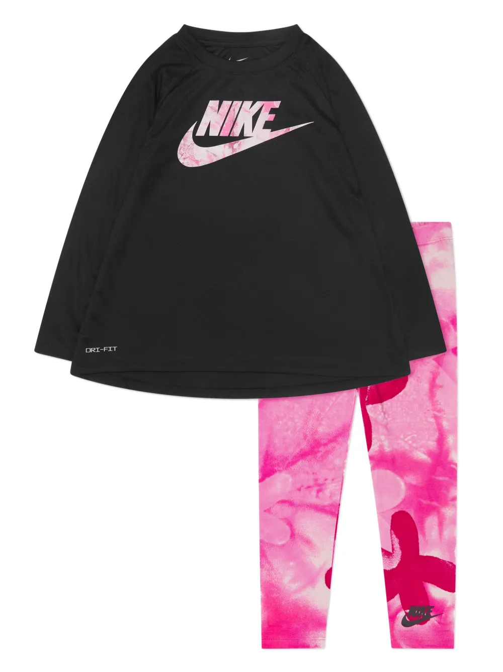 Nike Kids Legging met bloe print Zwart
