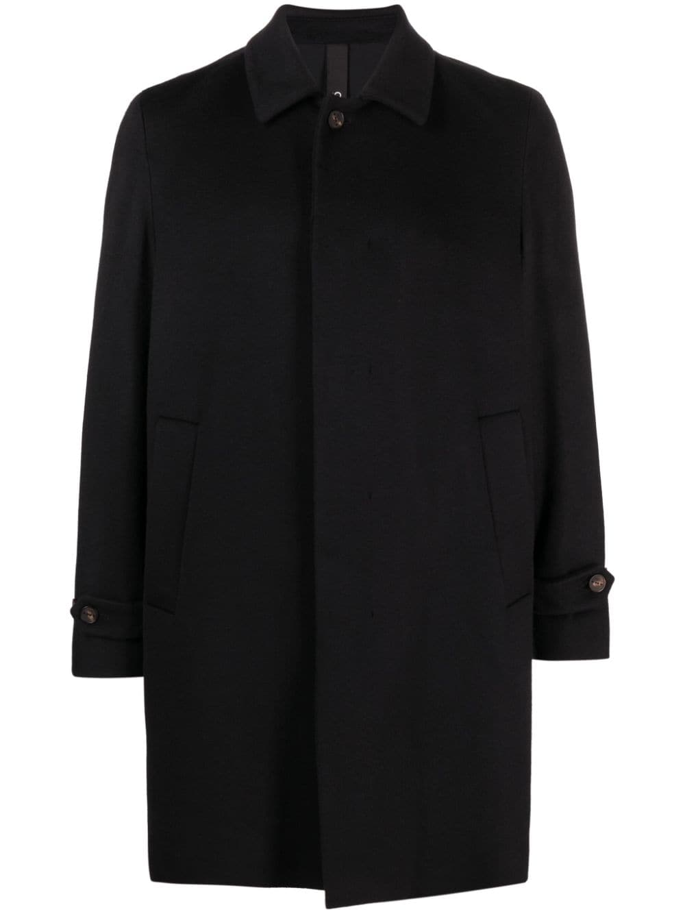 Hevo Single-breasted Cashmere Coat In Black