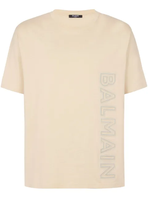 Balmain logo-embossed cotton T-shirt