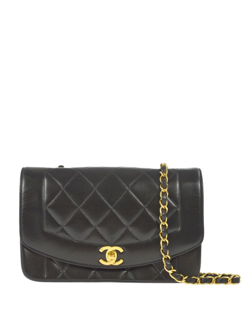 Pre-owned Chanel 1995 Small Diana Shoulder Bag In Black