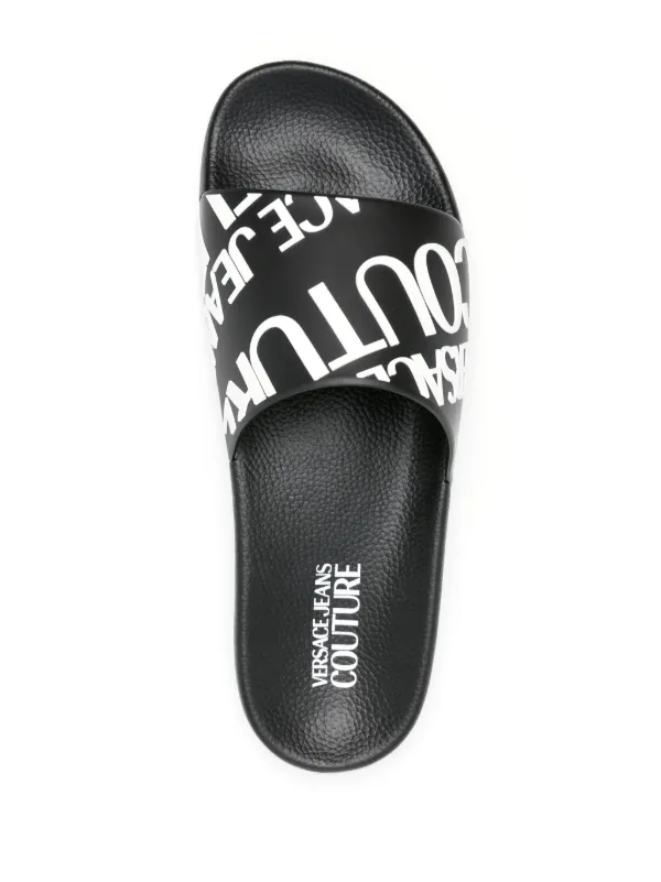 Versace Jeans Couture ロゴ サンダル | ブラック | FARFETCH JP