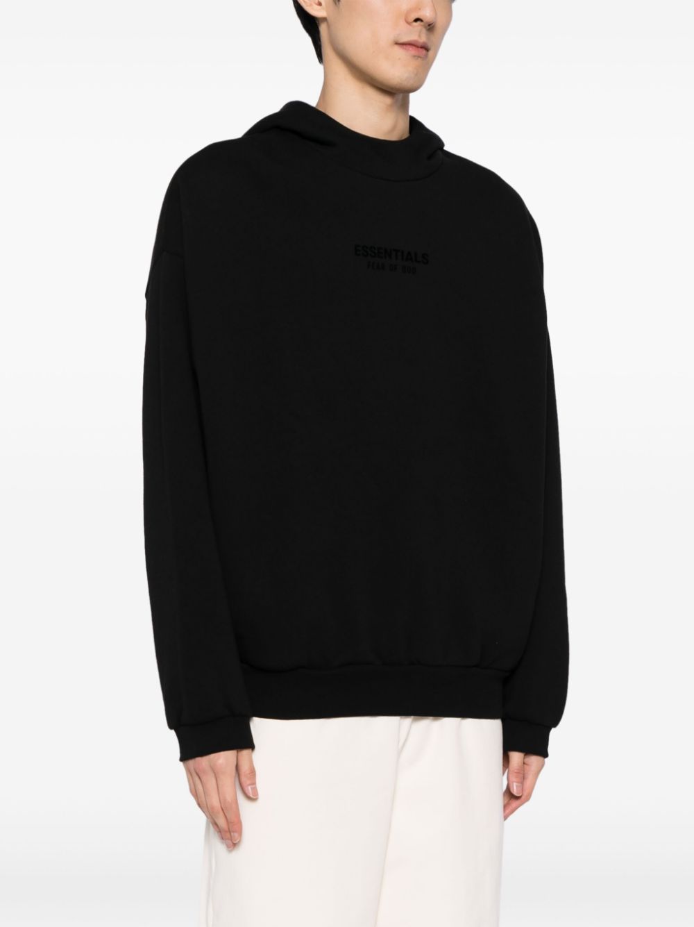 Fear of god essentials best sale black hoodie