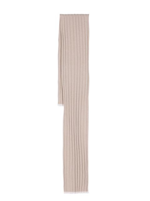 Brunello Cucinelli ribbed-knit cashmere scarf Men