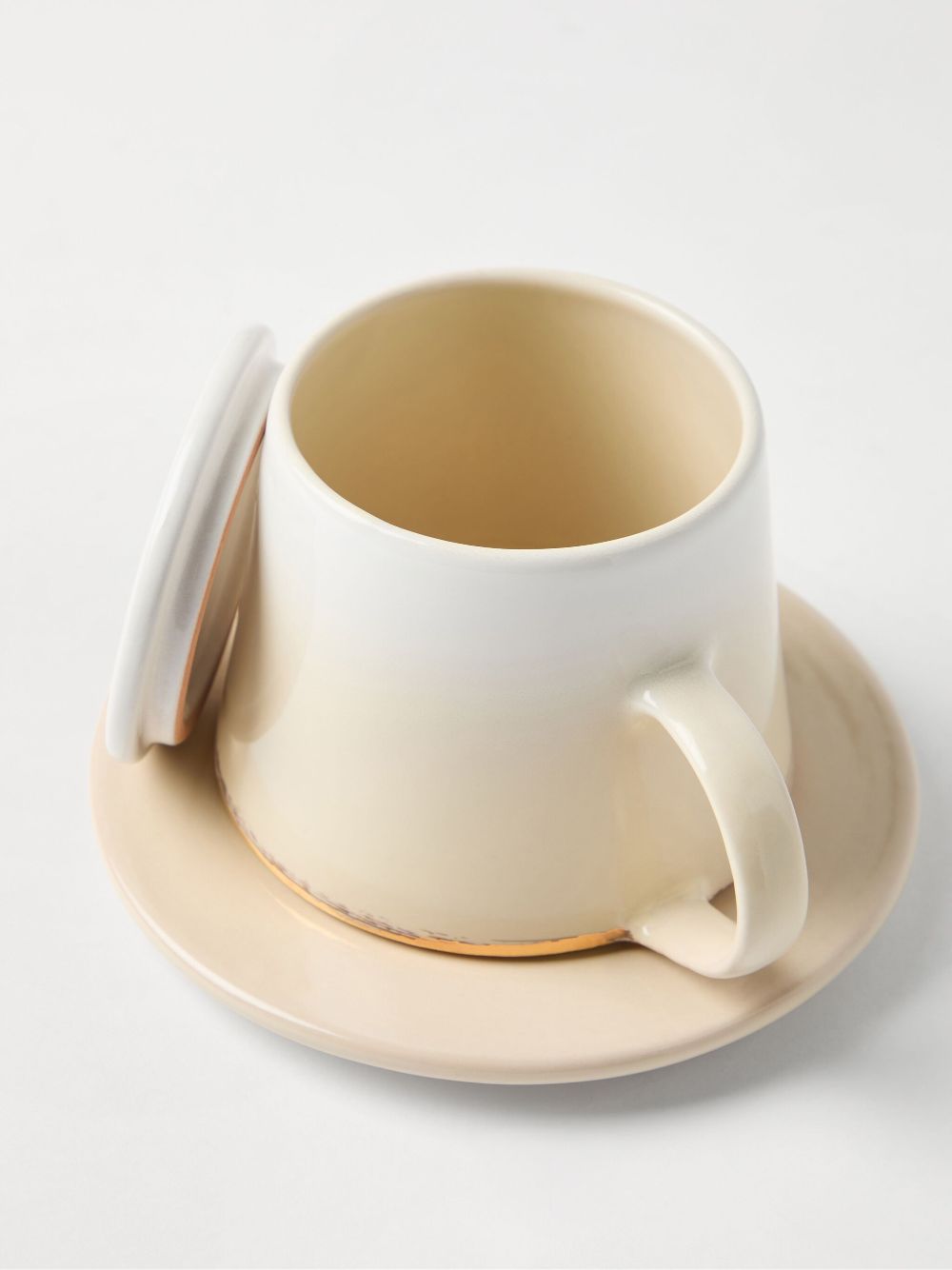 Brunello Cucinelli ceramic mug and saucer set Men