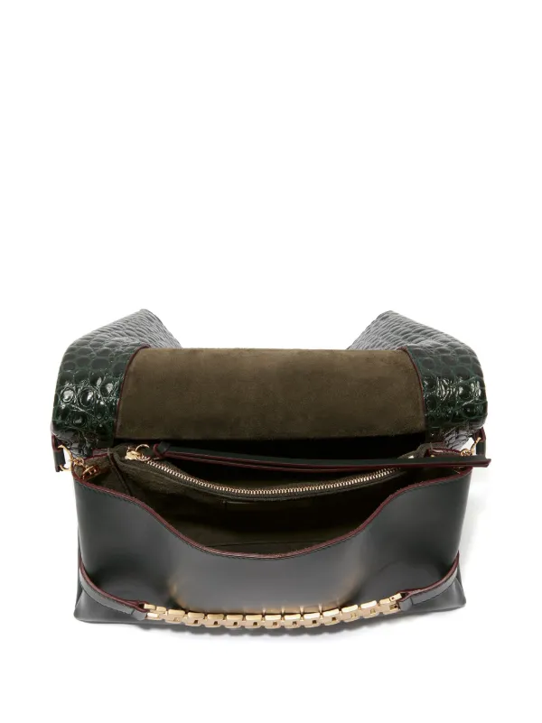 Victoria Beckham Chain Pouch crocodile-effect Clutch Bag