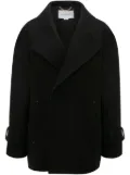 Victoria Beckham stitch-detail peacoat - Black