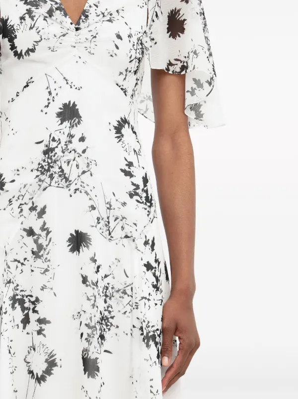 ワンピース Victoria Beckham Floral printed dress VICTORIA BECKHAM Floral-print chiffon midi dress | THE OUTNET