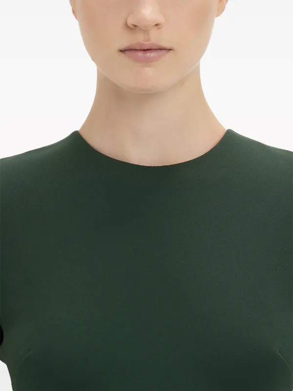 Victoria Beckham slim cut T shirt Midi Dress Green FARFETCH AE