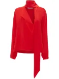 Victoria Beckham scarf-detail silk blouse - Red