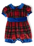 JESURUM BABY tartan cotton romper - Red