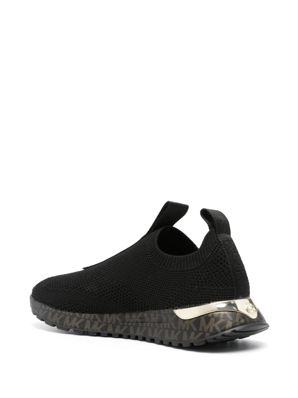 Shop Michael Michael Kors Logo-print Sock-style Sneakers In Black