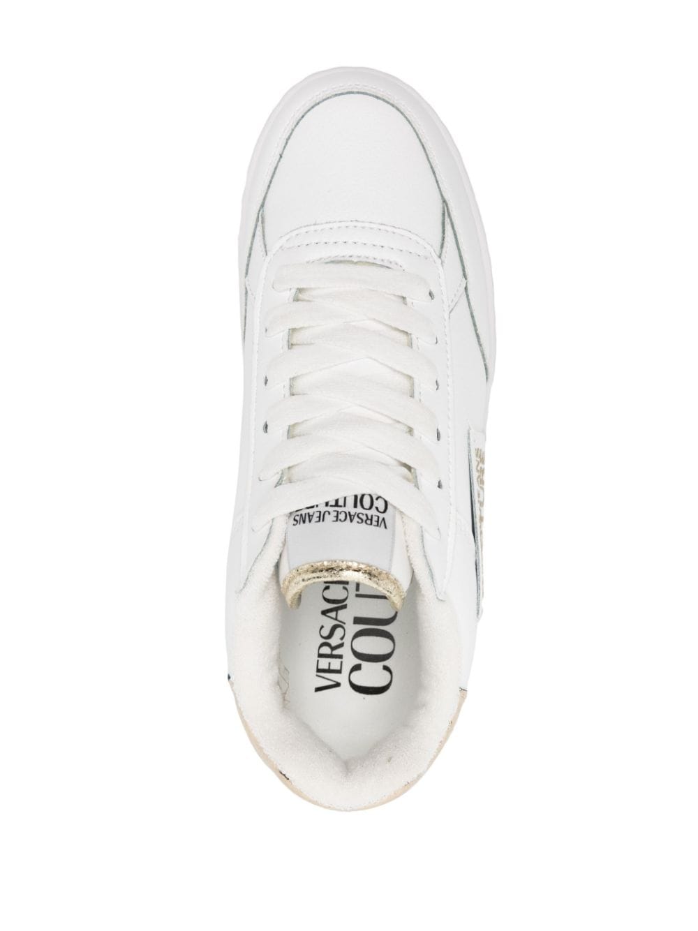 Shop Versace Jeans Couture Meyssa Logo-patch Sneakers In White