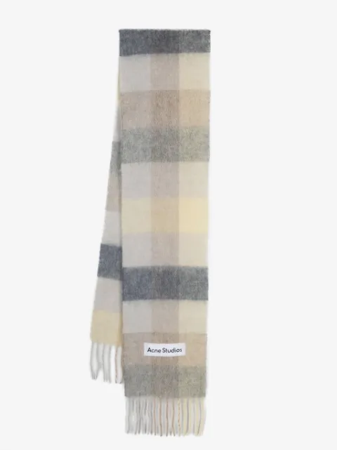 Acne Studios mascada con cuadros estampado