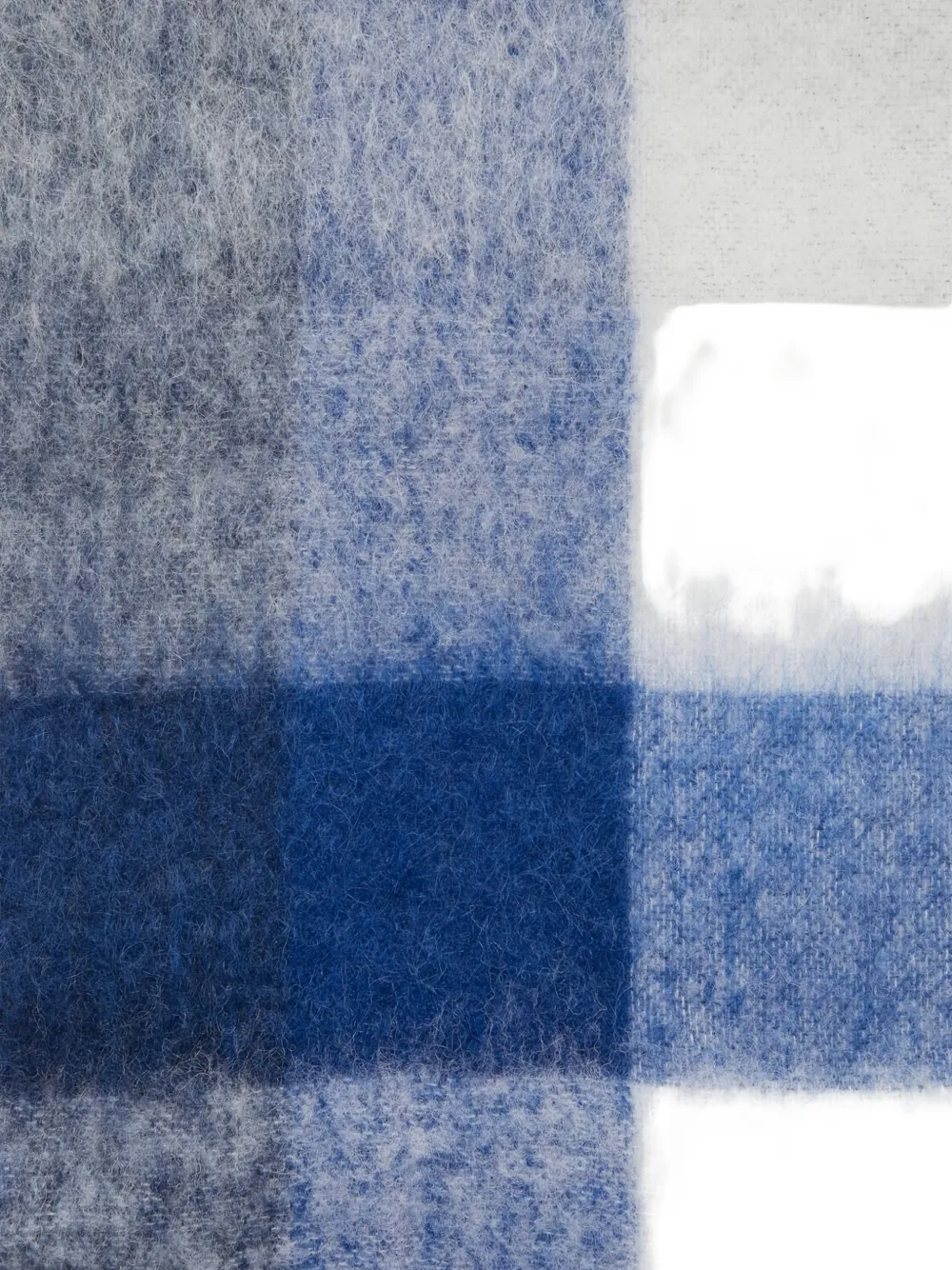  Acne Studios Check Logo-appliqué Scarf - Blue 
