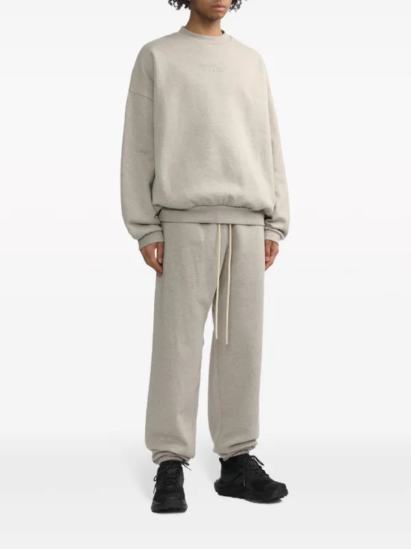 FEAR OF GOD ESSENTIALS logo print Jersey Track Pants Grey FARFETCH IN