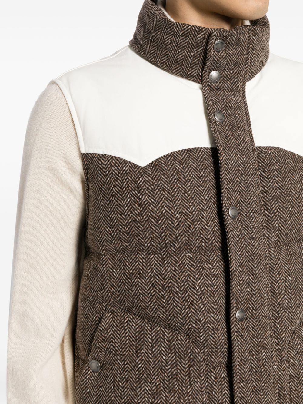 Shop Brunello Cucinelli Padded Down Gilet In C021