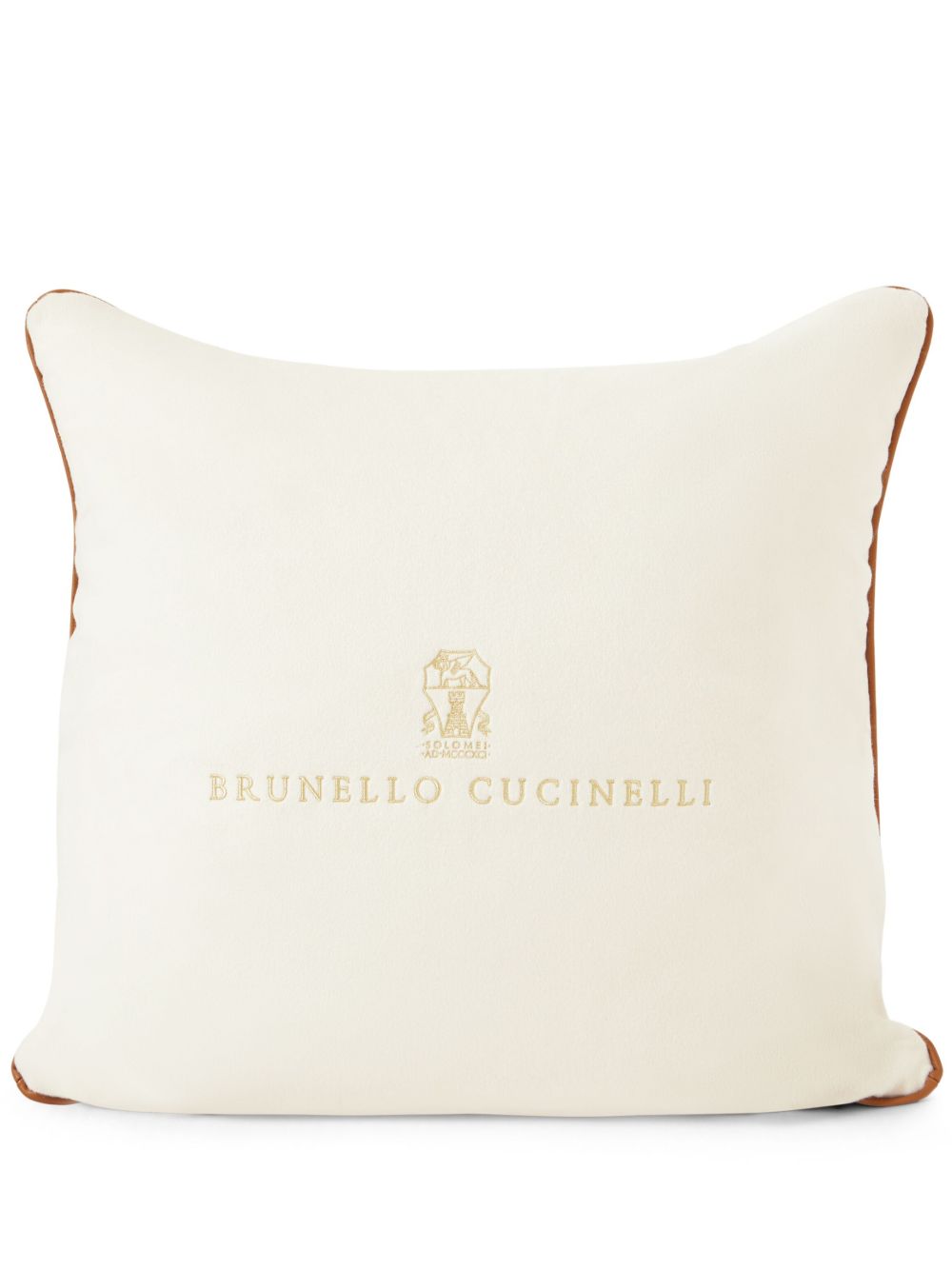 Cheap price deals Brunello Cucinelli logo-embroidered cushion Men