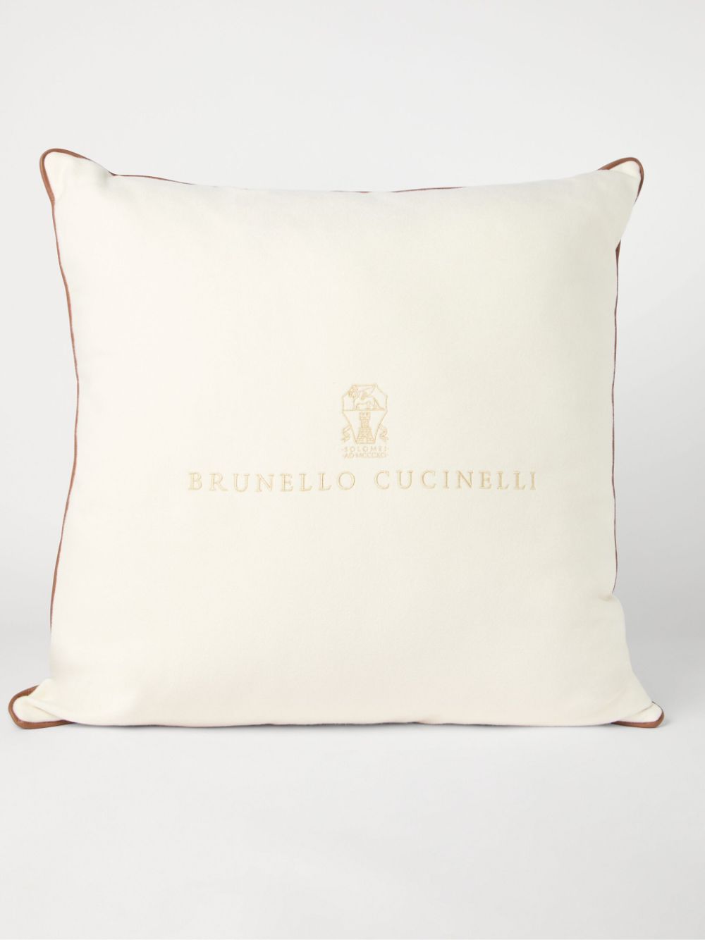 Cheap price deals Brunello Cucinelli logo-embroidered cushion Men