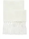 Brunello Cucinelli fringed bath towels - White