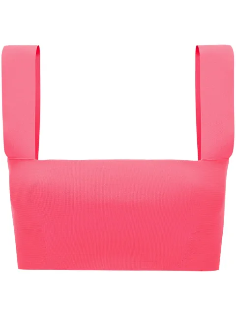 Victoria Beckham Strap Bandeau ribbed top