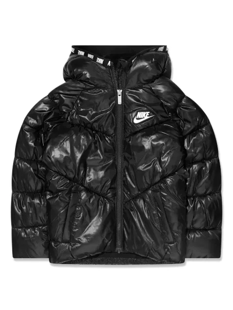 Nike Kids logo-appliqué padded jacket 