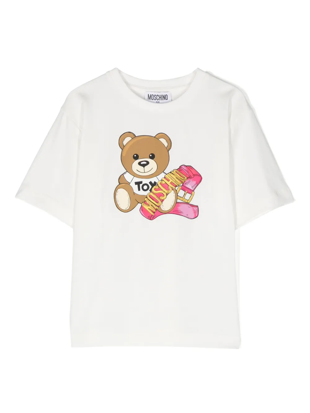 Moschino Kids T-shirt met teddybeerprint Wit