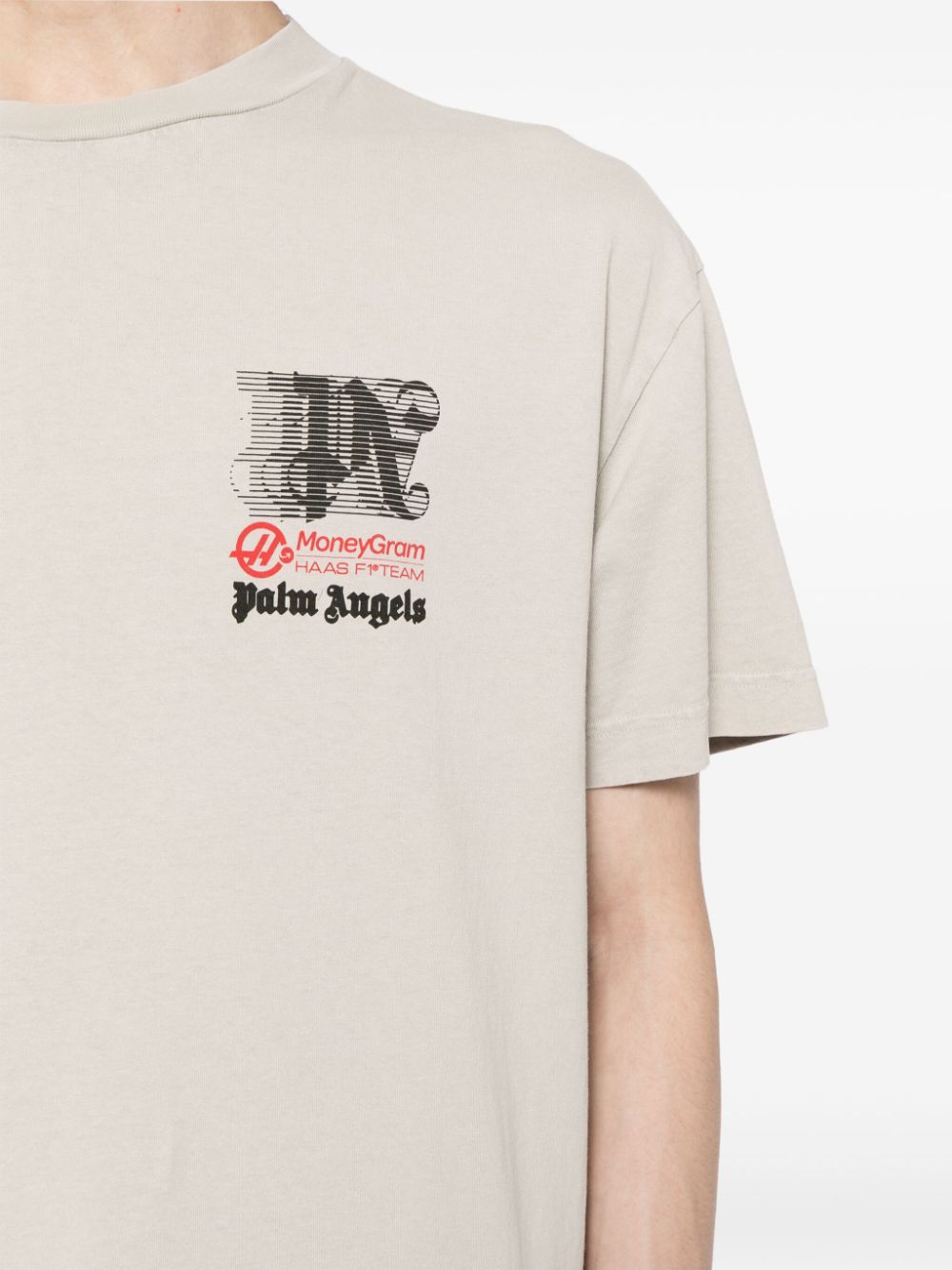 Palm Angels x Haas Racing Club katoenen T-shirt Grijs