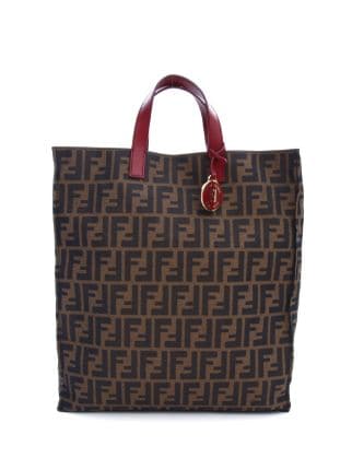 Brown fendi discount tote bag