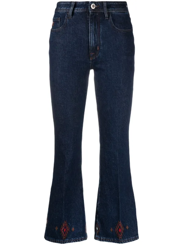 デニム・ジーパン Jacob Cohen \"Victoria Crop\" jeans Light blue Victoria Flare 5 Pocket Jeans in Light Blue Comfort Denim