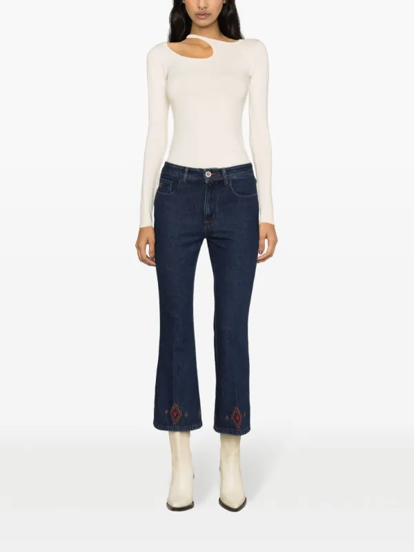 デニム・ジーパン Jacob Cohen \"Victoria Crop\" jeans Light blue Victoria Flare 5 Pocket Jeans in Light Blue Comfort Denim