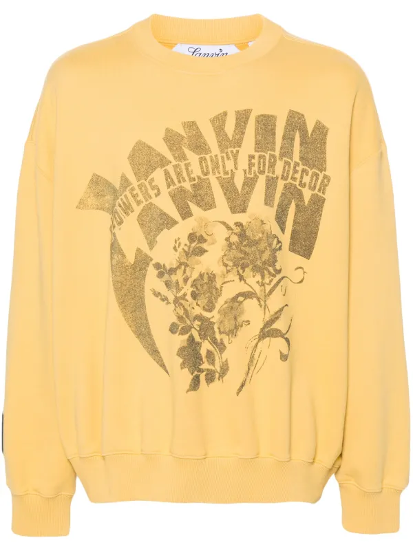 Lanvin X Future Logo-print Cotton Sweatshirt in Yellow