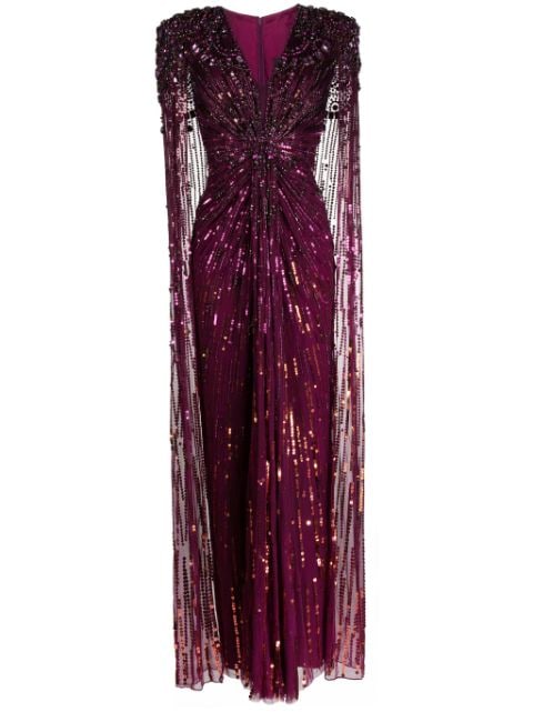 Jenny Packham Lotus Lady sequin-embellished gown