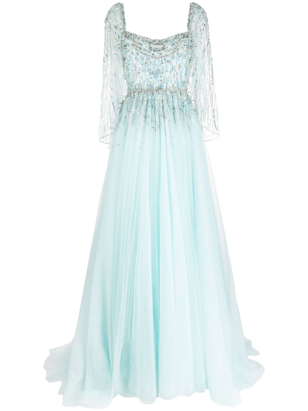 Jenny Packham Bunny Blooms Sequin-embellished Gown In Blue