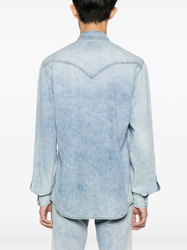 VERSACE JEANS COUTURE 売れ筋商品|||ベルサーチ シャツ トップス レディース Denim shirts Blue VERSACE JEANS COUTURE ヴェルサーチジーンズクチュール デニム