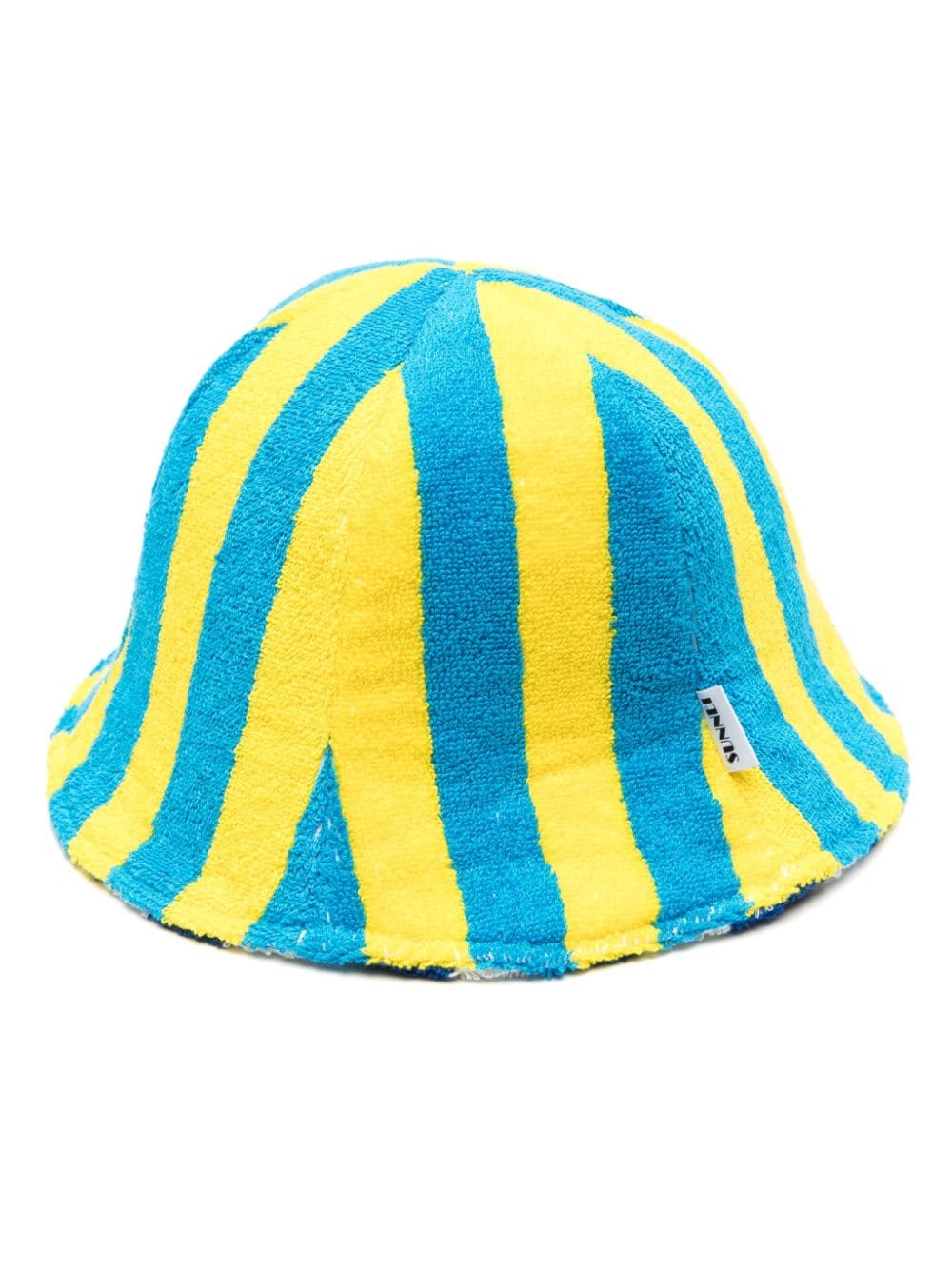 sunnei chapeau rayé à design réversible - jaune