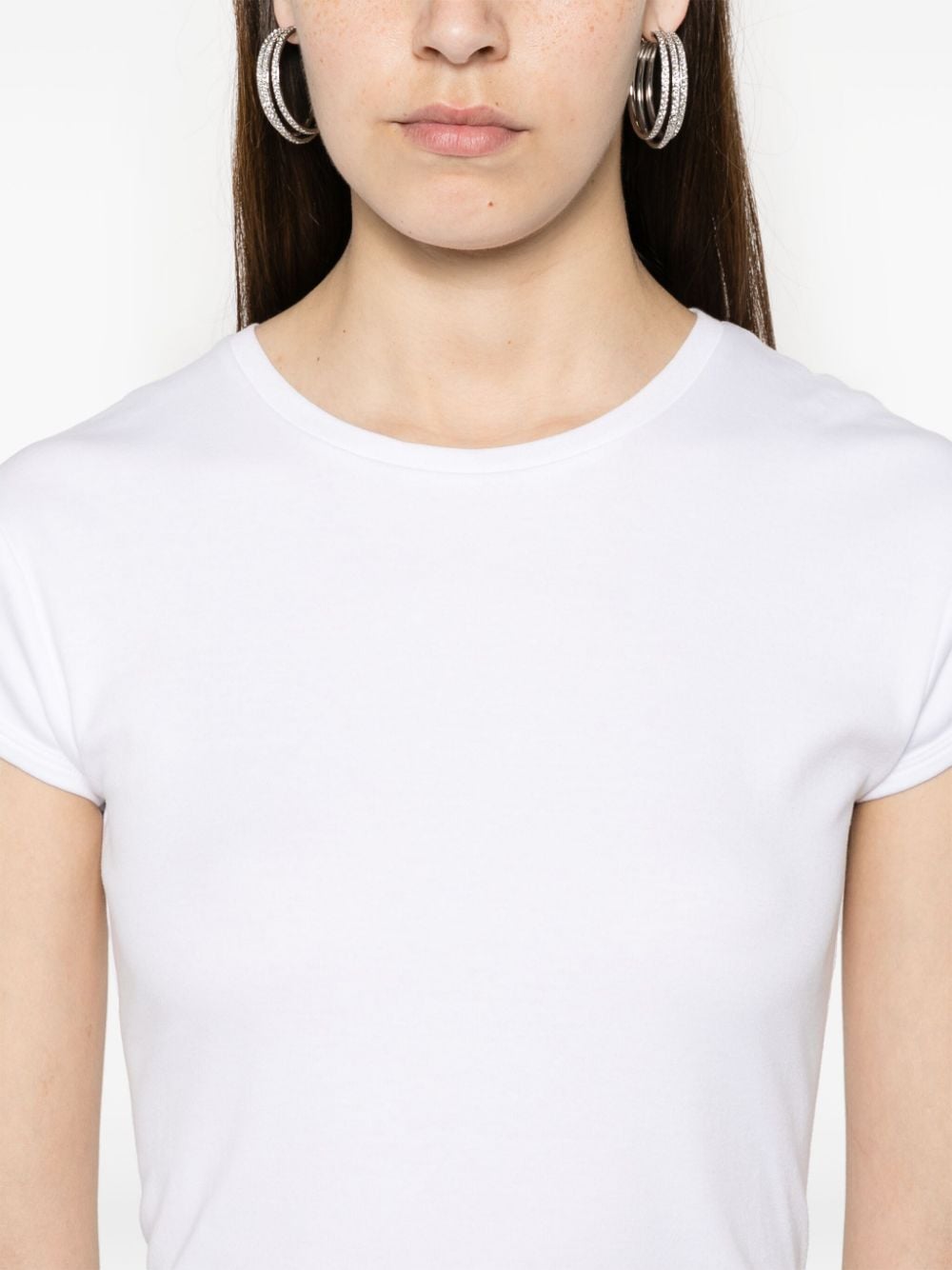 Shop Claudie Pierlot Logo-embroidered Cotton T-shirt In White